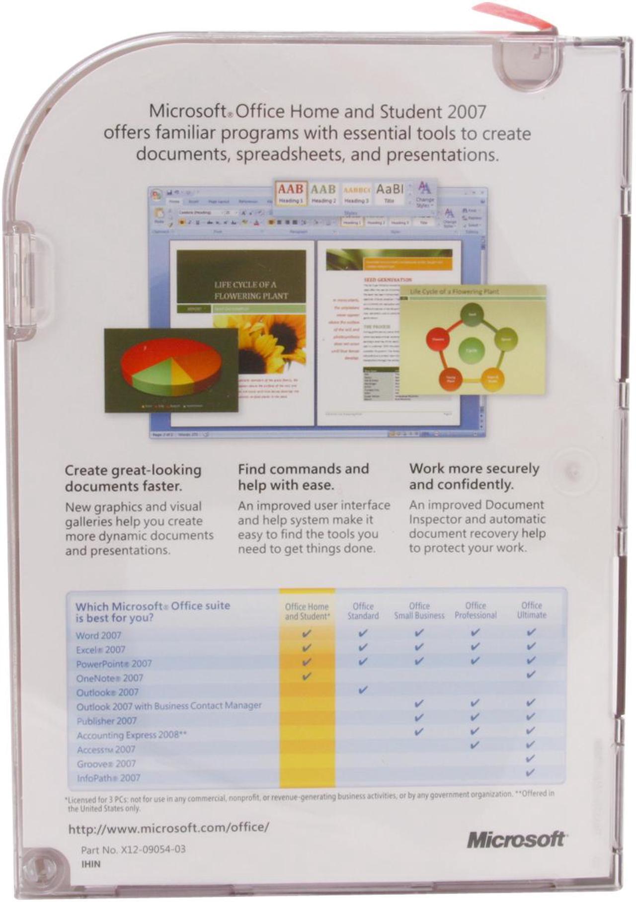 Alt view image 2 of 5 - Microsoft Office Home and Student 2007 Licensed for 3 PCs
