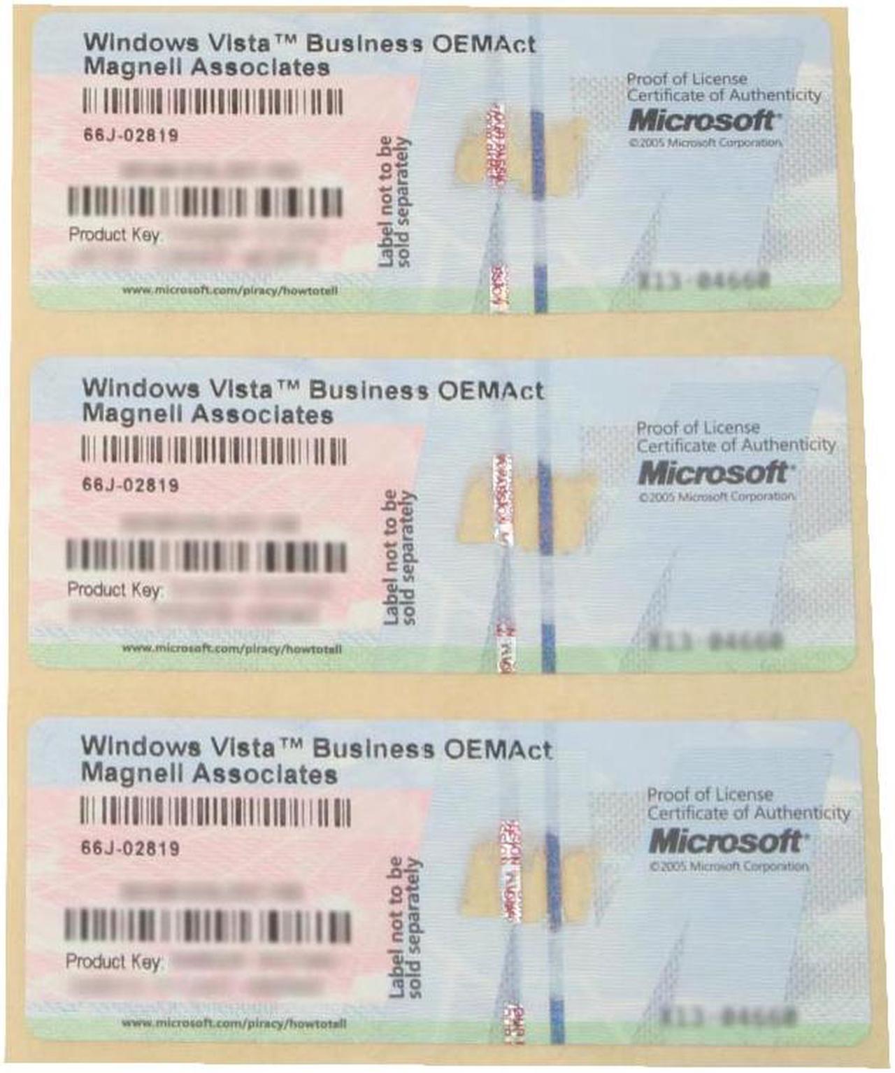 Main image of Microsoft Windows Vista Business 32-bitCOA ORY OEI PC OEMAct - OEM