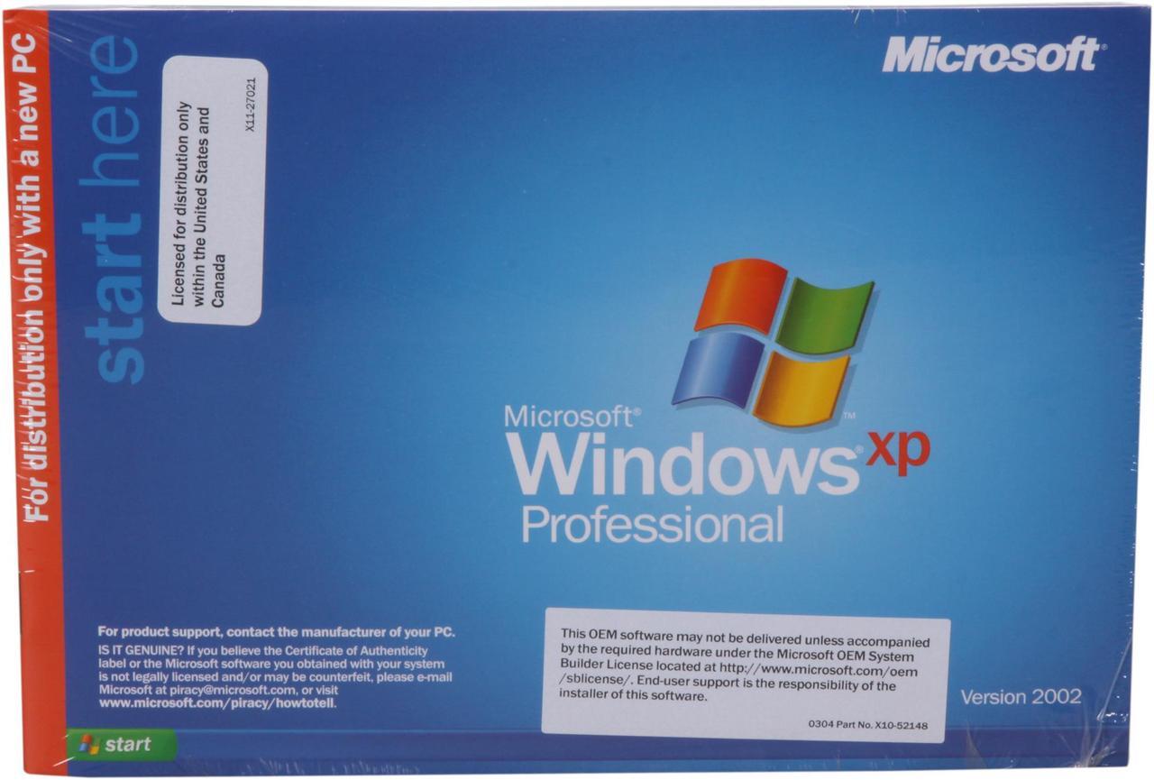 Main image of Microsoft Windows XP Professional SP3 English 1-Pack - OEM
