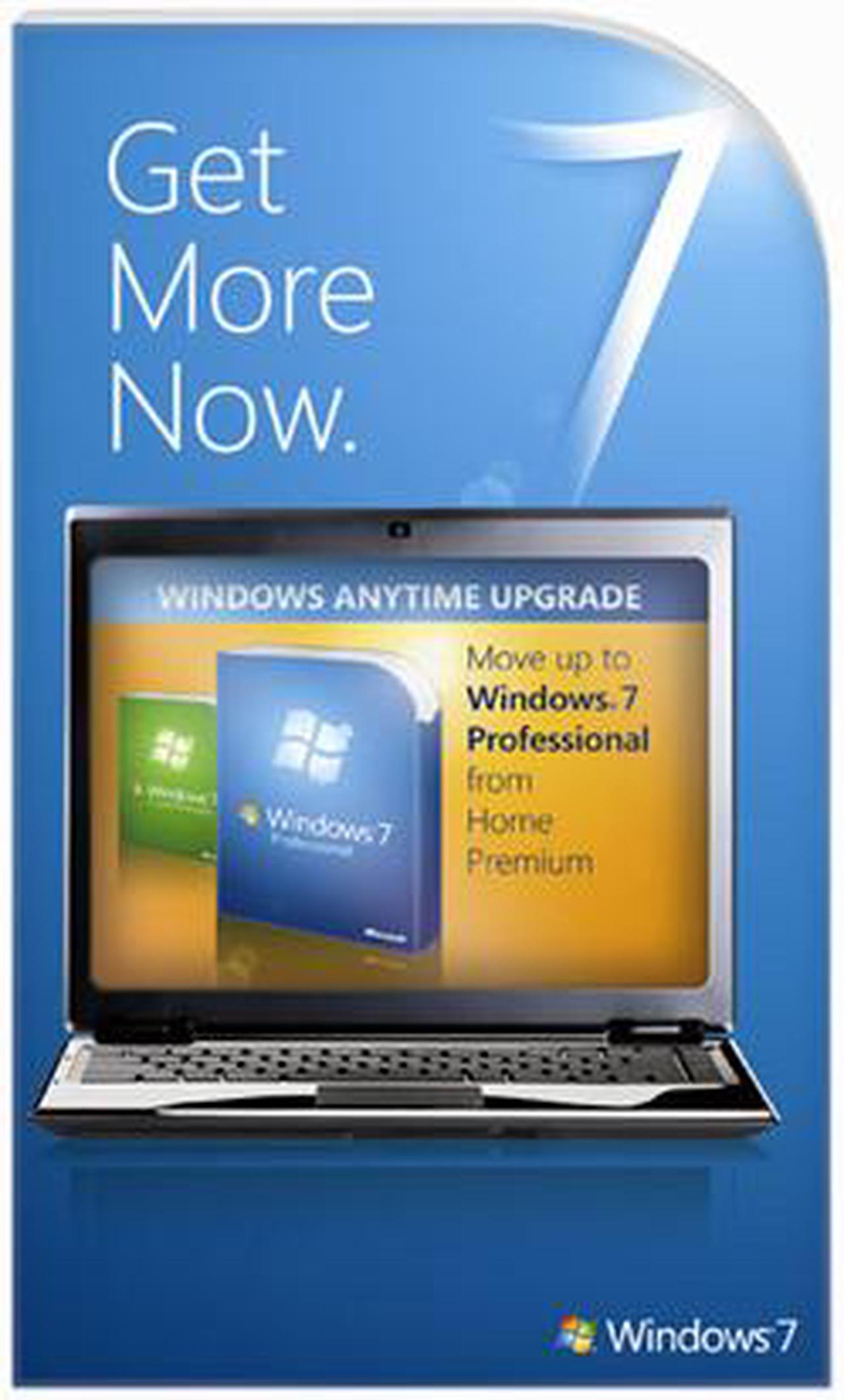 Main image of Microsoft Windows Anytime Upgrade: Windows 7 Home Premium to Professional