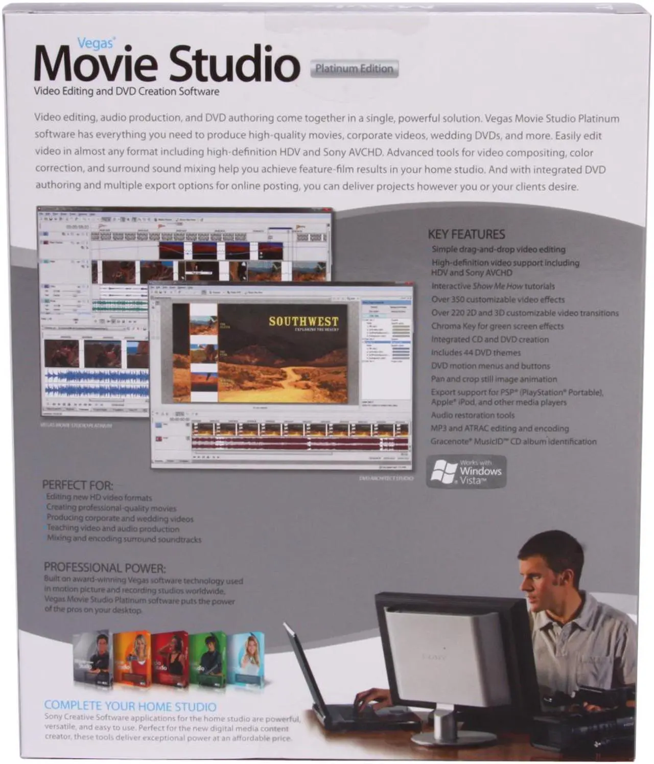 Alt view image 3 of 11 - SONY Vegas Movie Studio+DVD 8 Platinum Edition