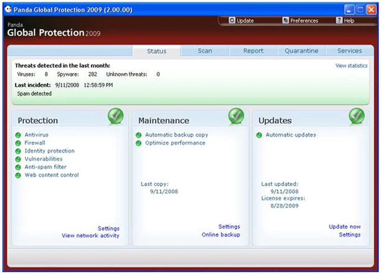 Alt view image 3 of 19 - Panda Security Global Protection 2009 - 3 User