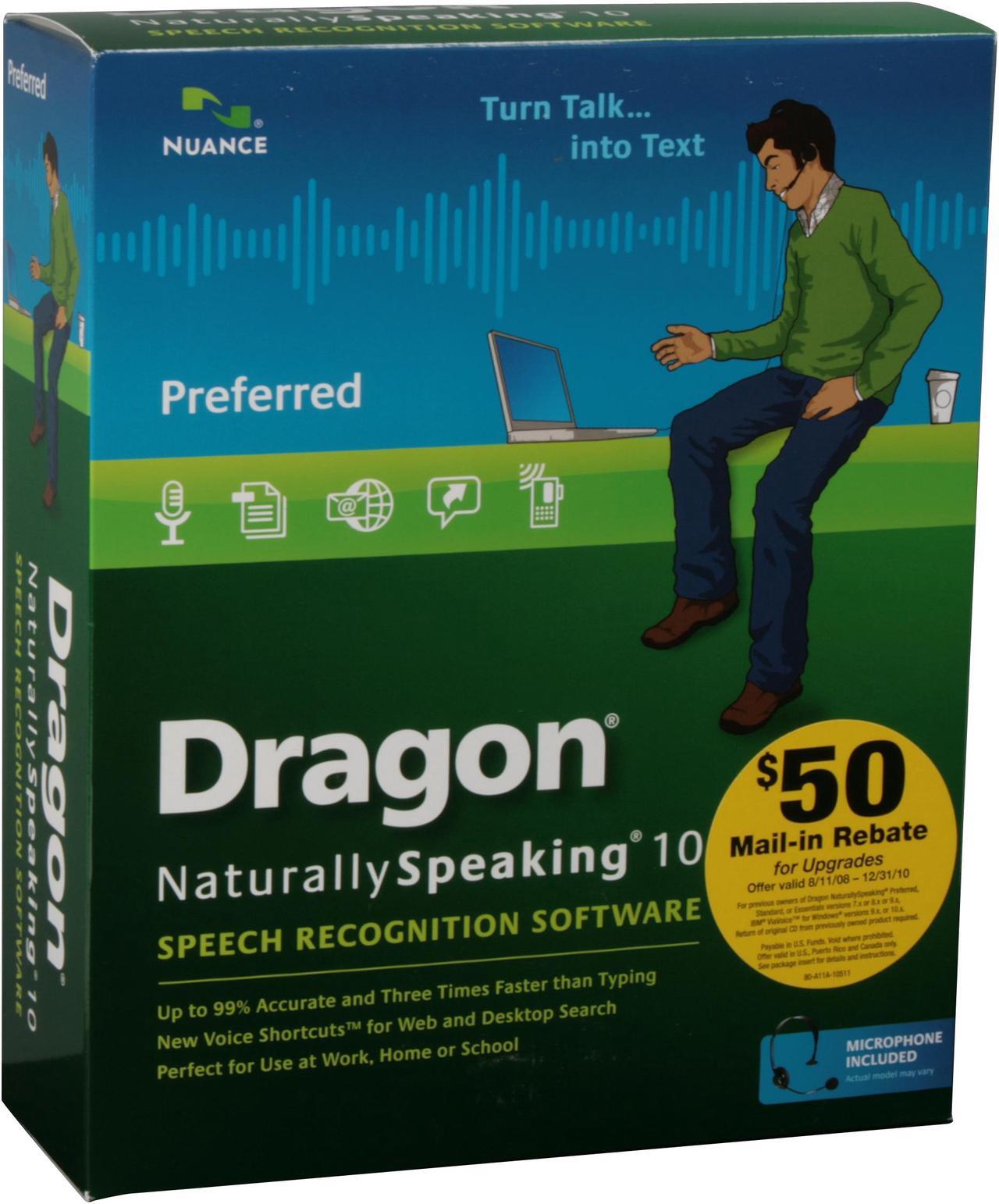 Main image of NUANCE Dragon NaturallySpeaking 10 Preferred
