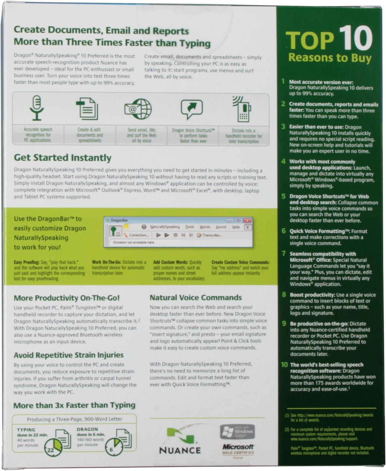 Alt view image 2 of 2 - NUANCE Dragon NaturallySpeaking 10 Preferred