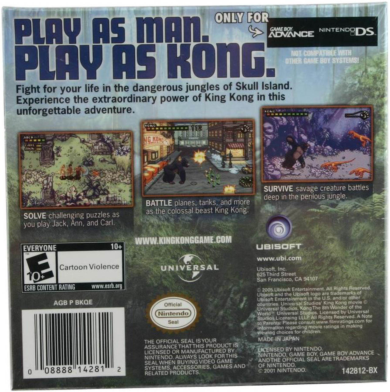 Jeu King Kong Pour Game Boy Advance - Bon état - Version PAL