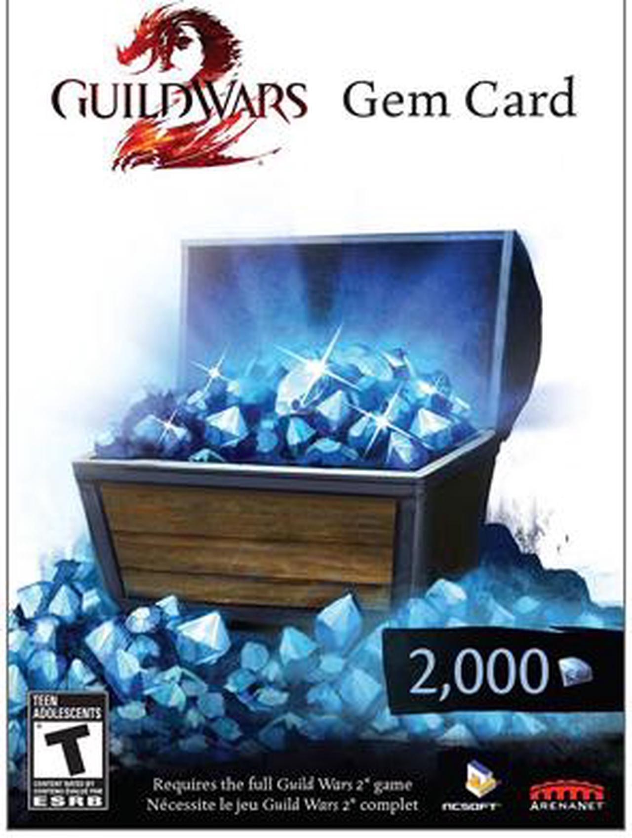 Main image of Guild Wars 2 Gem Card - 2000 Gems PC Game