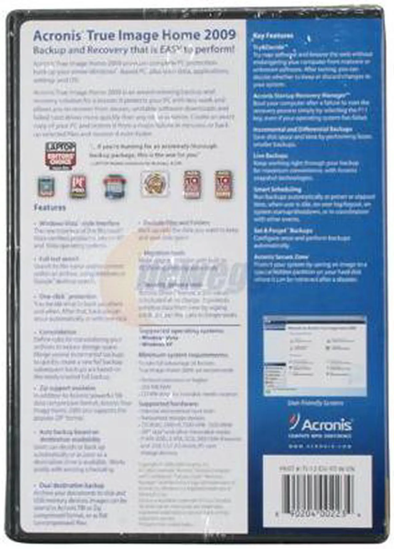 Alt view image 2 of 2 - Acronis True Image Home 2009 (CD)