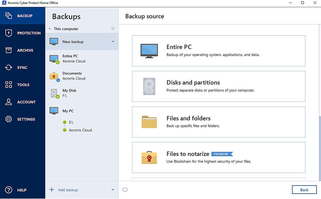 Alt view image 5 of 4 - Acronis True Image Essentials Subscription 5 Computers - 1 Year Subscription ESD [Download]