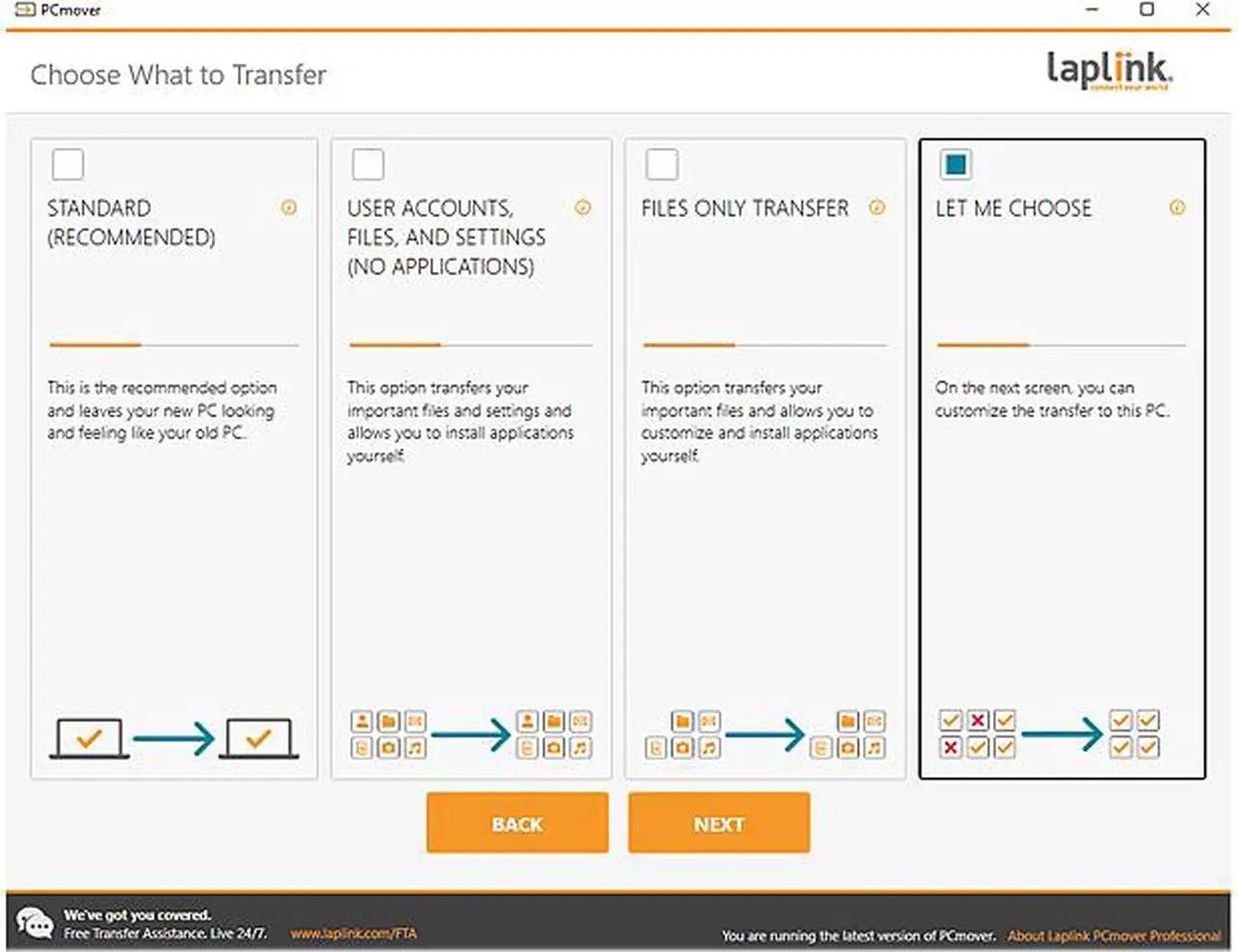 Alt view image 5 of 7 - Laplink PCmover Professional 1 Use - Moves Applications, Files, and Settings to Your New PC - Download