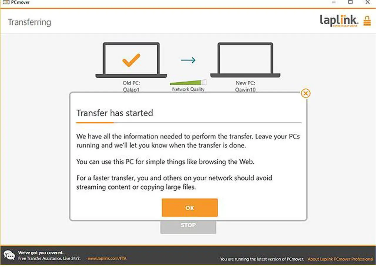 Alt view image 7 of 7 - Laplink PCmover Professional 1 Use - Moves Applications, Files, and Settings to Your New PC - Download