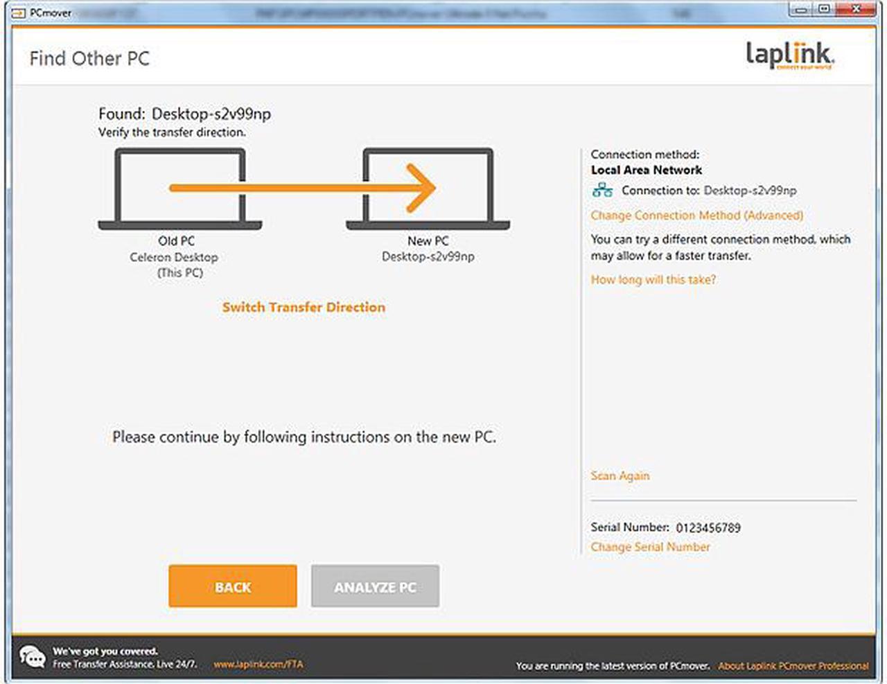 Alt view image 4 of 7 - Laplink PCmover Professional - 1 Use (Moves Applications, Files, and Settings to Your New PC) Download