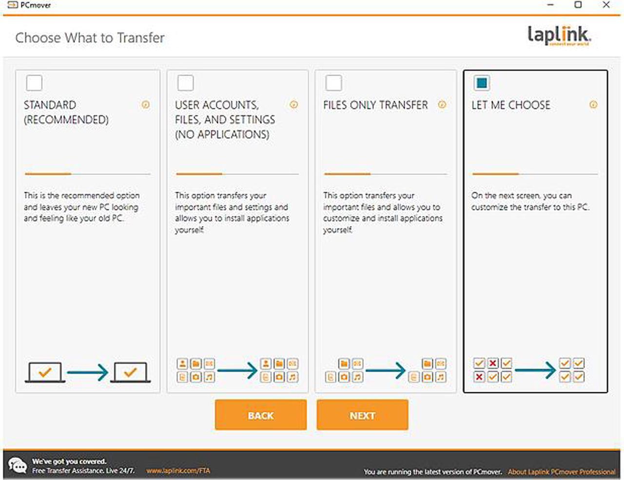 Alt view image 5 of 7 - Laplink PCmover Professional - 1 Use (Moves Applications, Files, and Settings to Your New PC) Download
