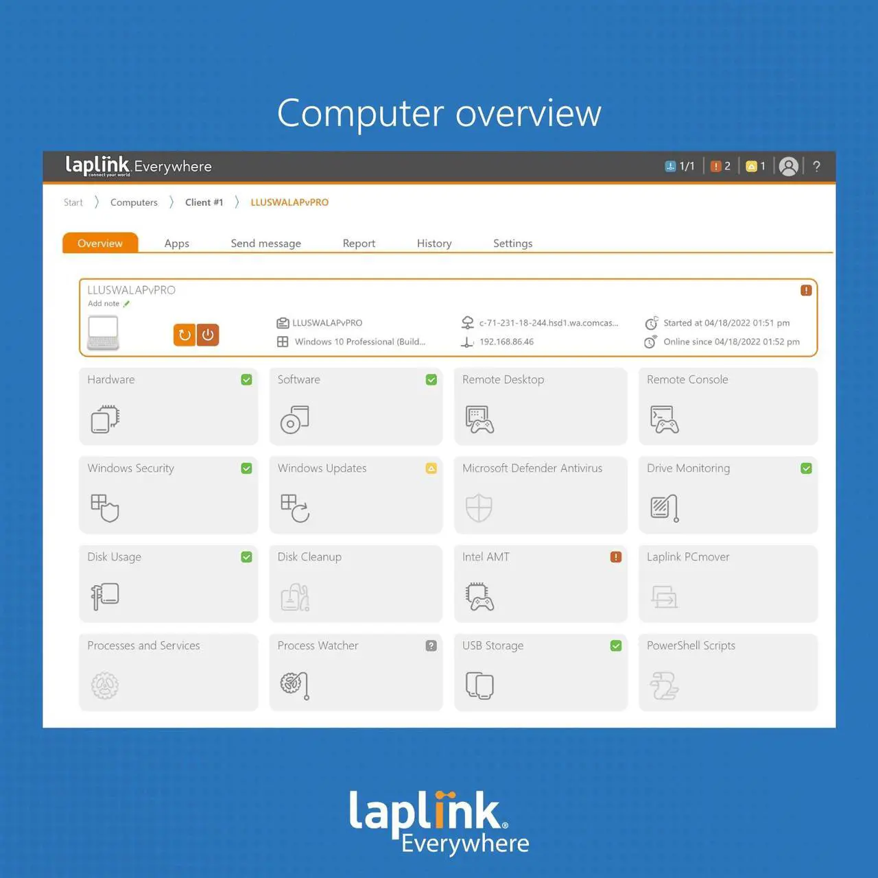 Alt view image 6 of 10 - Laplink Everywhere | Premium license | Remote management of 25 devices for 24 Months