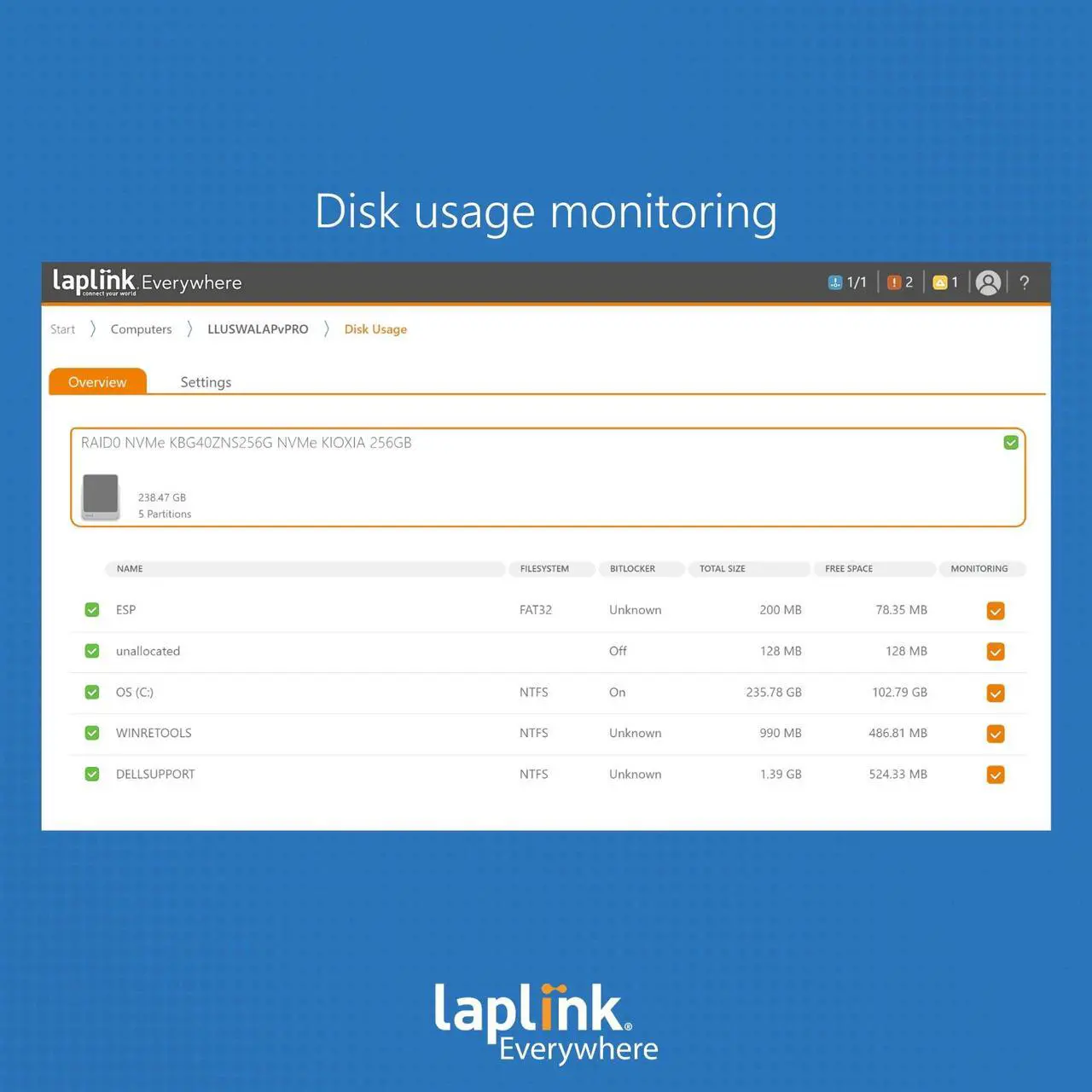 Alt view image 10 of 10 - Laplink Everywhere | Premium license | Remote management of 25 devices for 24 Months