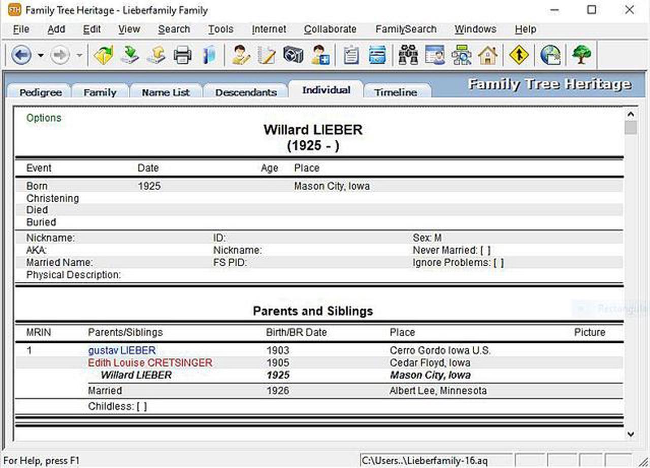 Alt view image 7 of 11 - Individual Software Family Tree Heritage Gold - Download