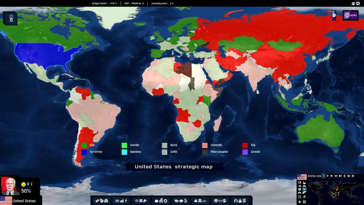Alt view image 11 of 16 - Geo-Political Simulator 5 - PC [Steam Online Game Code]