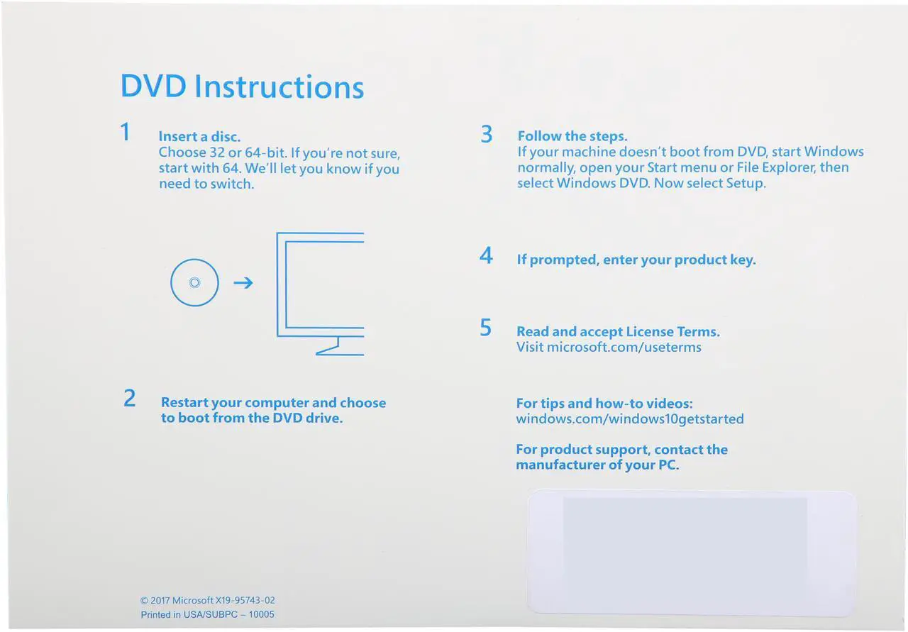 Alt view image 4 of 4 - Windows 10 Home 64-Bit Installation / Recovery Disc Only - No License Key Included - OEM