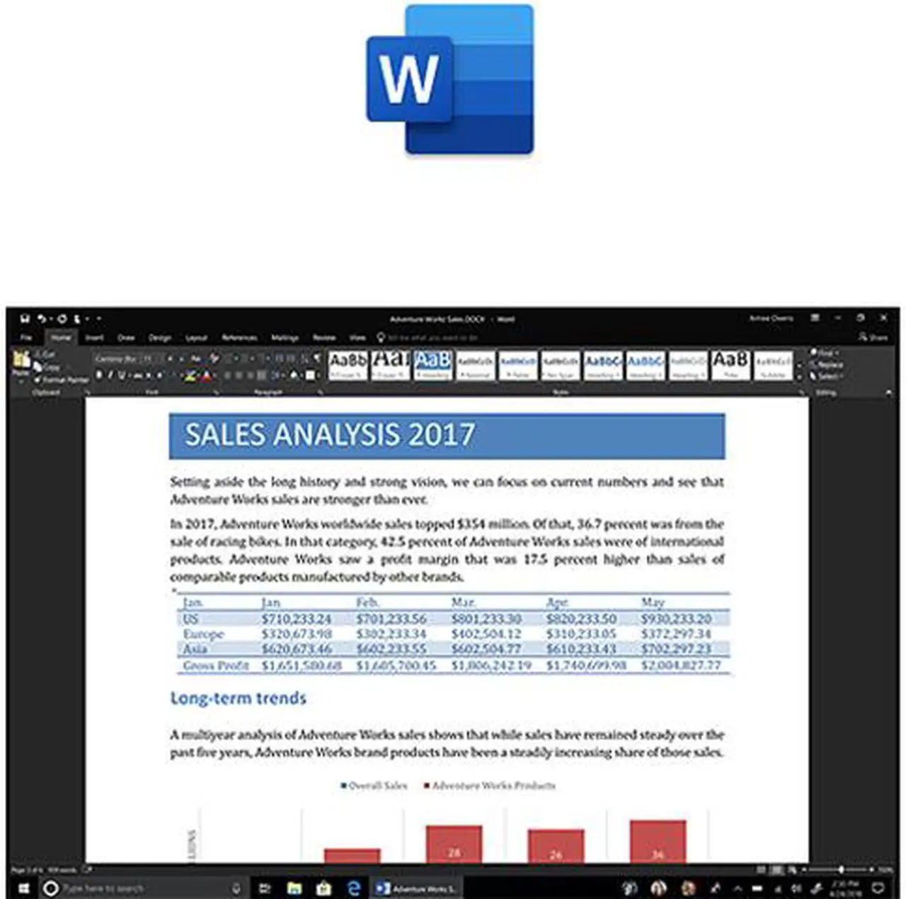 Alt view image 4 of 7 - Microsoft Office Home & Business 2019 | One time purchase, 1 device | Windows 10 PC/Mac Keycard
