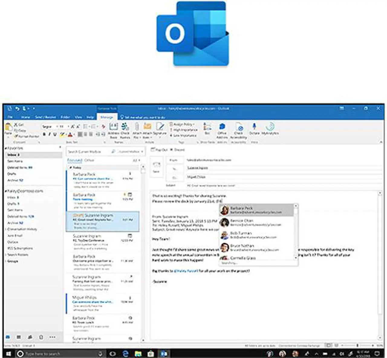 Alt view image 7 of 7 - Microsoft Office Home & Business 2019 | One time purchase, 1 device | Windows 10 PC/Mac Keycard