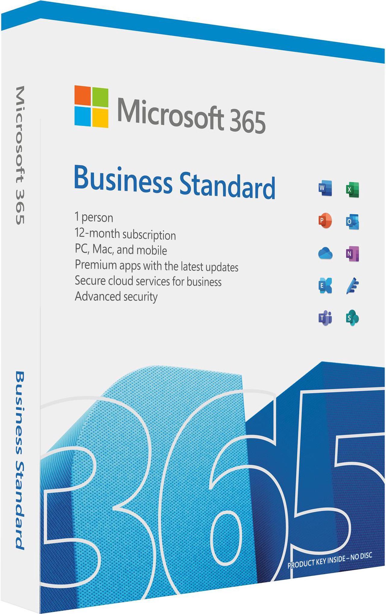 Microsoft 365 Business Standard | 12-Month Subscription, 1 person | Premium Office apps | 1TB OneDrive cloud storage | PC/Mac Keycard