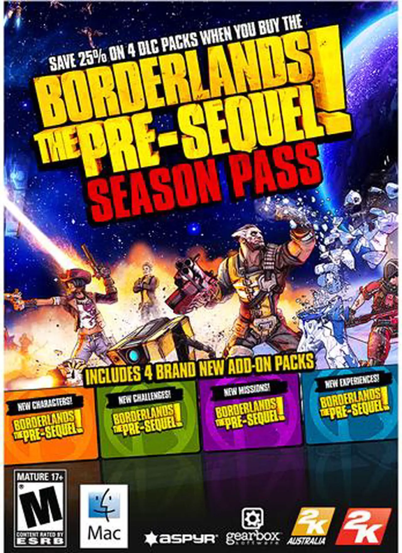 Main image of Borderlands: The Pre-Sequel Season Pass (Mac & Linux) [Online Game Code]