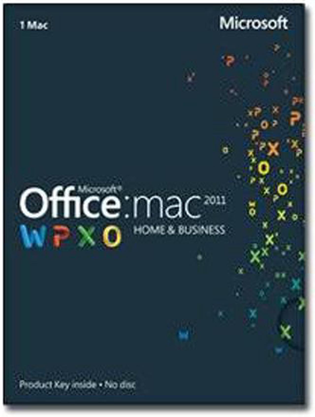 Microsoft Office Mac Home & Business 2011 Product Key Card (No Disc)