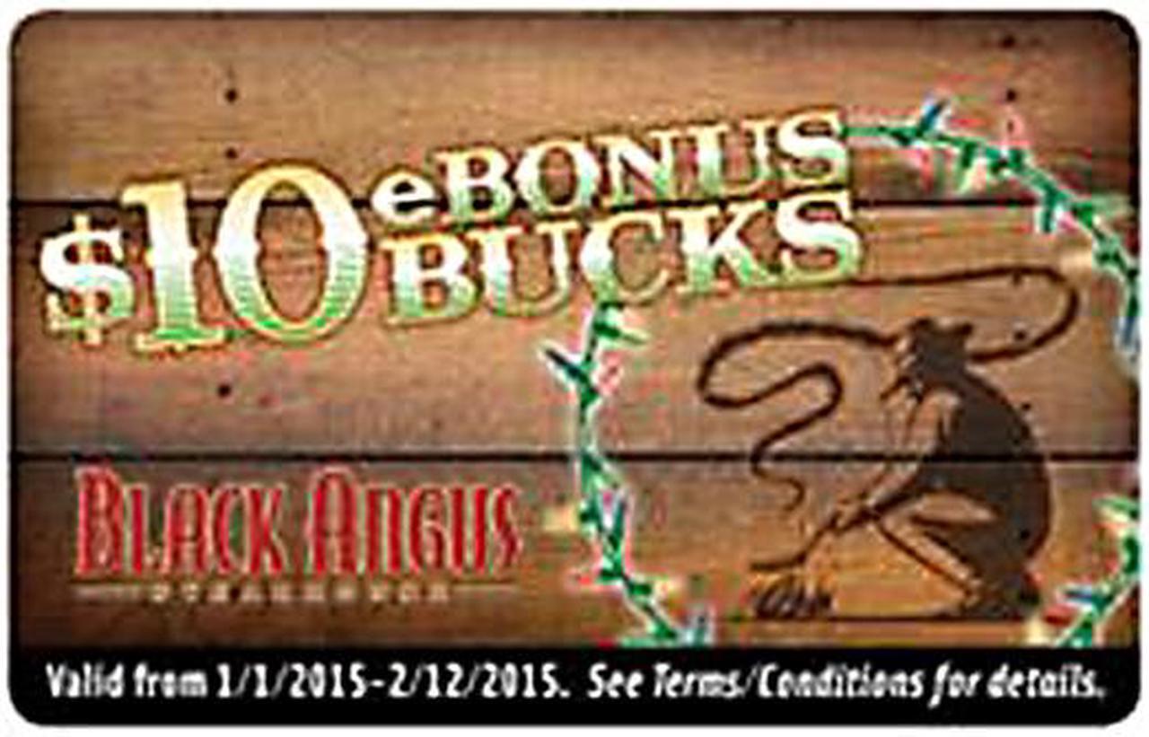 Main image of Black Angus Steakhouse $10 Promo Gift Card (Email Delivery)