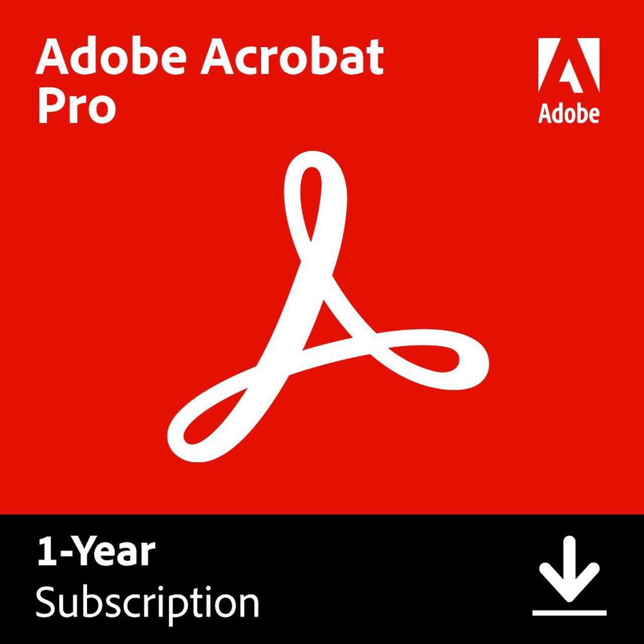 Main image of Acrobat Pro - 12-Month Subscription | PDF Software | Convert, Edit, E-Sign, Protect |Activation Required [PC/Mac Download]