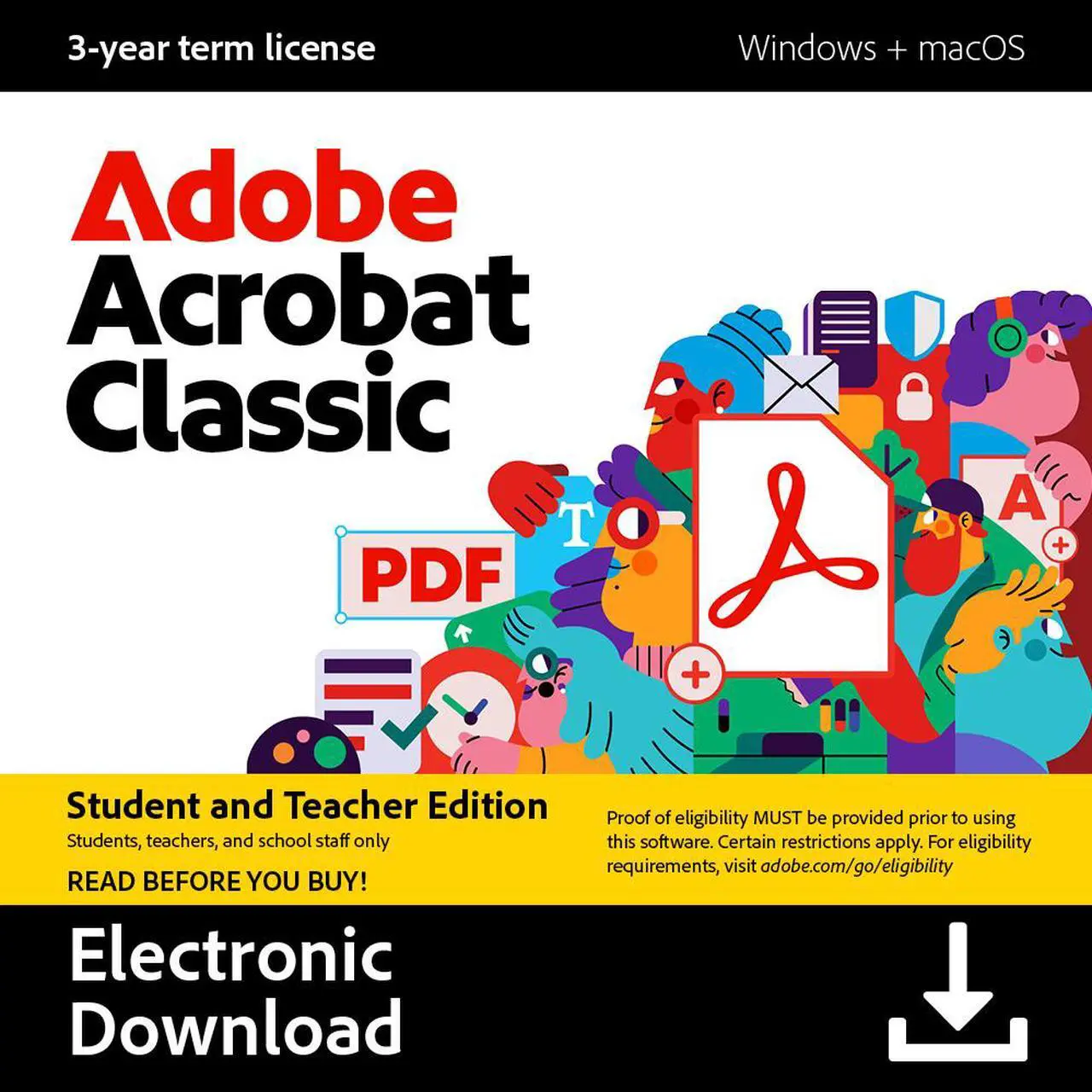 Main image of Adobe Adobe Acrobat Classic Student & Teacher Edition (3-Year Term License) Mac, Windows - Download
