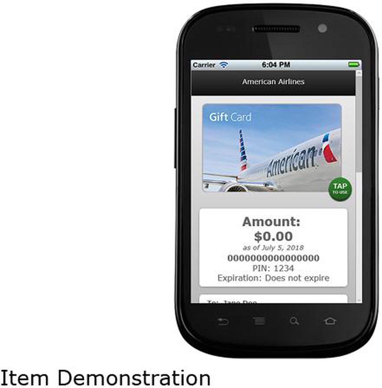 Alt view image 2 of 2 - American Airlines $250 Gift Card (Email Delivery)