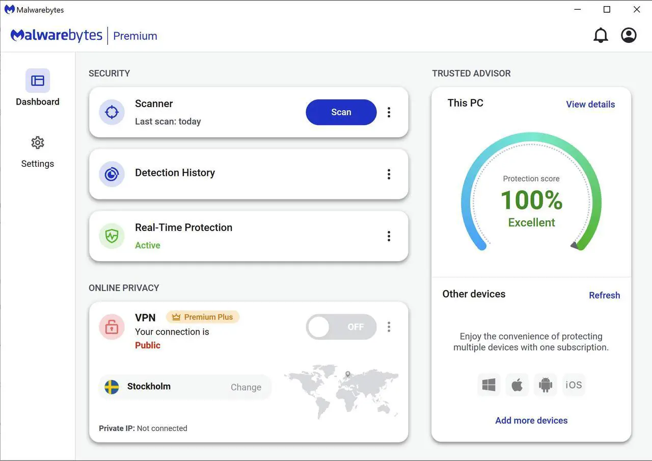 Alt view image 3 of 5 - Malwarebytes Premium - 10 Devices / 1 Year - Download
