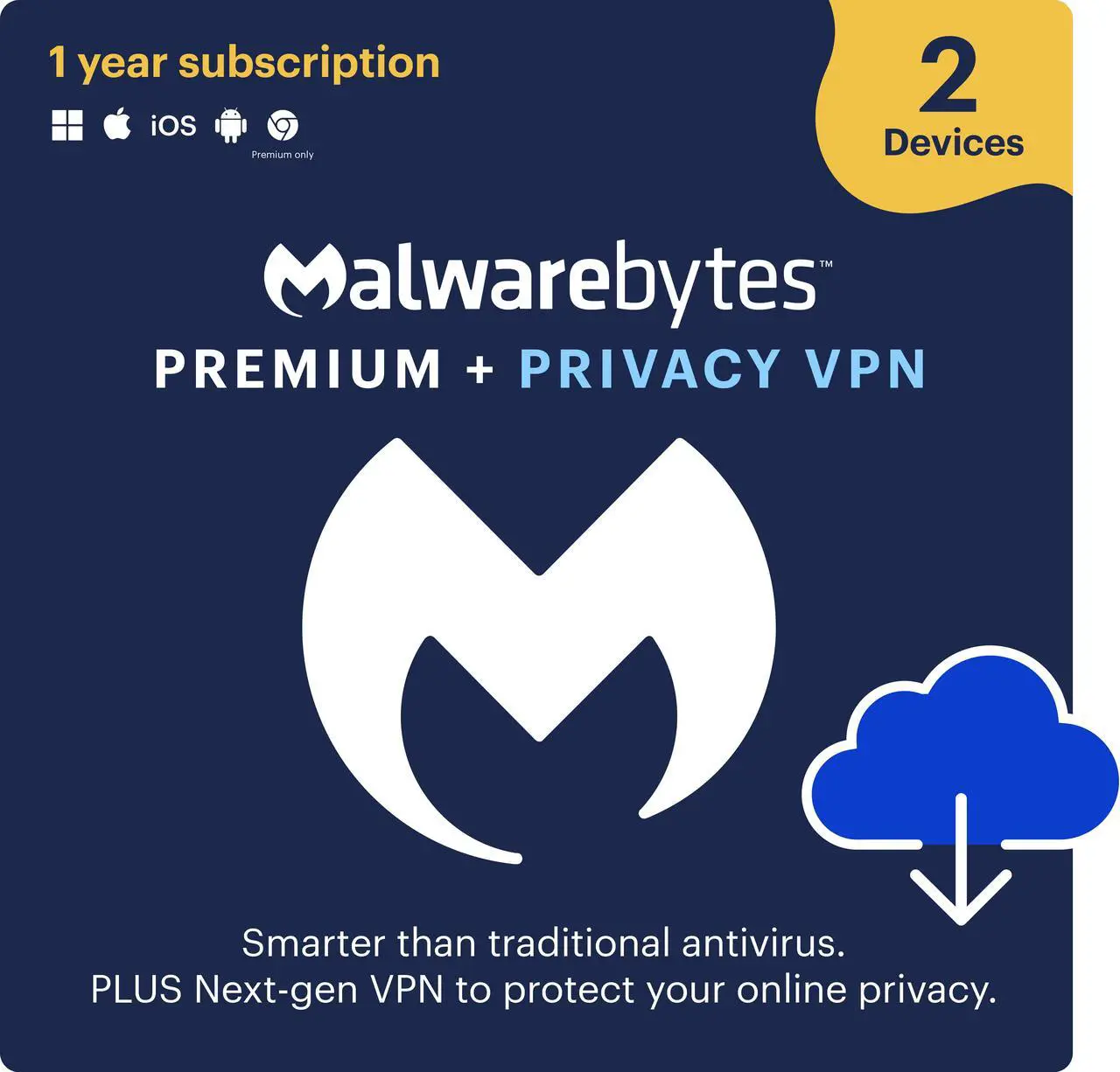 Main image of Malwarebytes Premium + Privacy VPN - 2 Device / 1 Year - Download