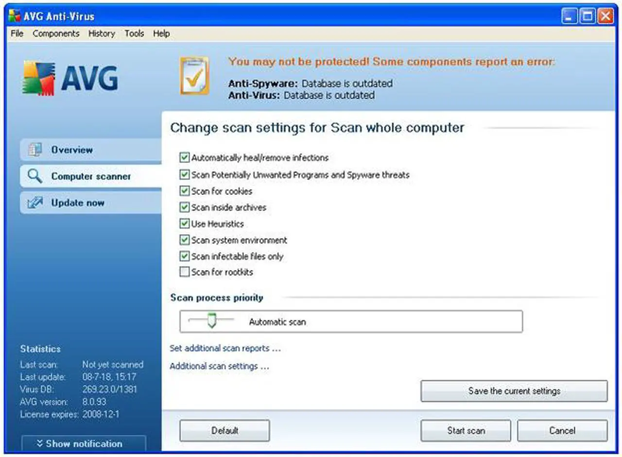 Alt view image 8 of 10 - AVG Anti-Virus & Anti-Spyware V8.0 1User/2Year Small Box