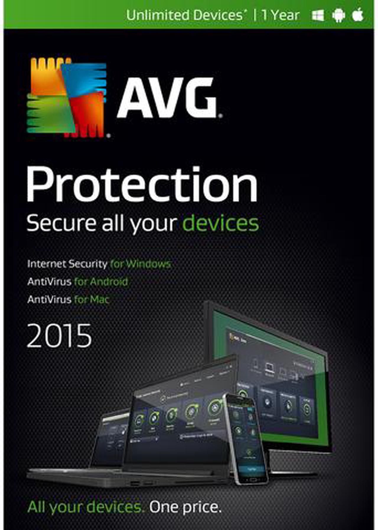 Main image of AVG Protection 2015 - Unlimited Devices / 1 Year (Internet Security)
