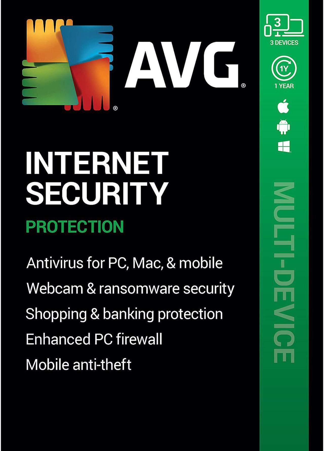 Main image of AVG Internet Security 3 Devices 1 Year - Download