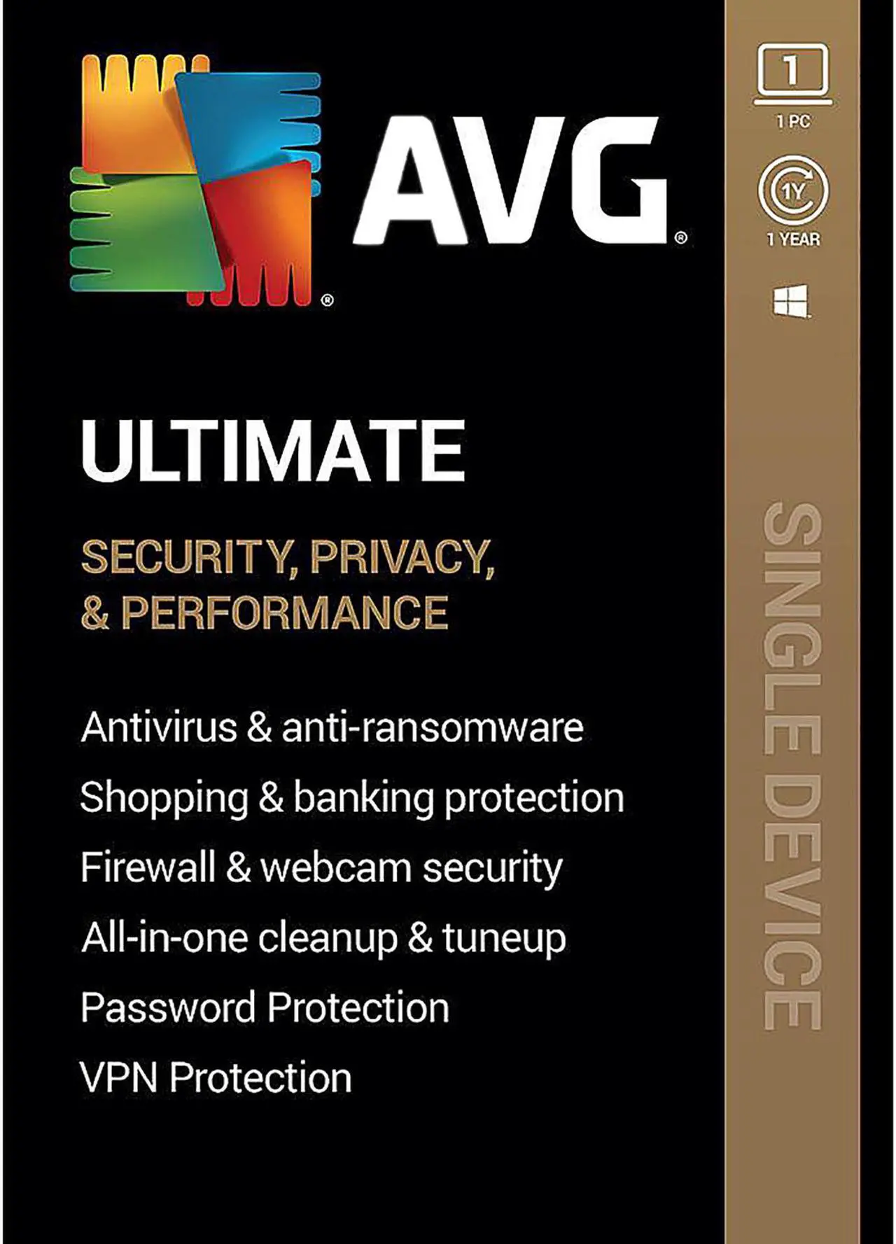 Main image of AVG Ultimate (Unlimited VPN + Internet Security + Cleaner) 1 PC/1 Year