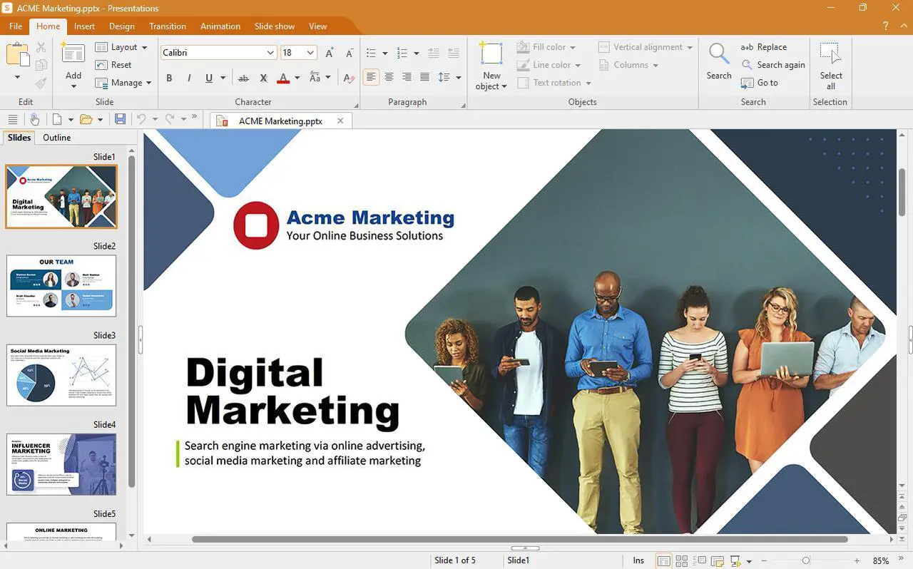 Alt view image 5 of 7 - SoftMaker Office Professional 2024 (5 Users) - Windows, Mac and Linux - Download