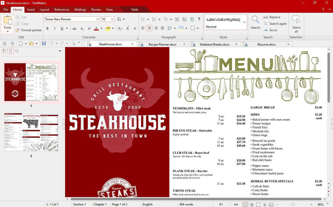 Alt view image 6 of 7 - SoftMaker Office Professional 2024 (5 Users) - Windows, Mac and Linux - Download