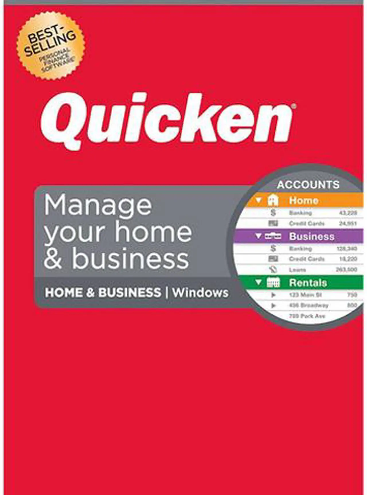 Main image of Quicken Home & Business Personal Finance - 1-Year Subscription (Windows)