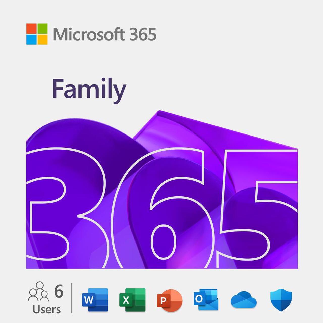 Main image of Microsoft 365 Family | 12-Month Subscription, up to 6 people | Premium Office Apps - now with Copilot | 1TB OneDrive cloud storage | PC/Mac Download