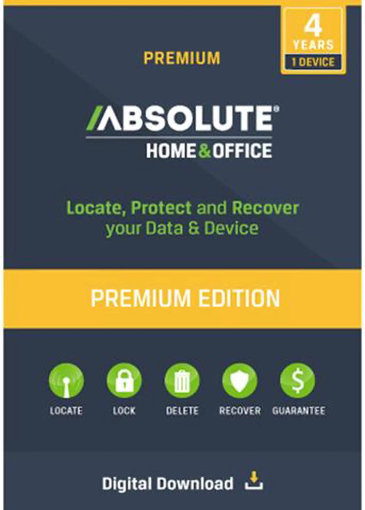 Main image of Absolute Home & Office Premium (Track, Recover, and Lock Lost Laptop) 4 Year - Download