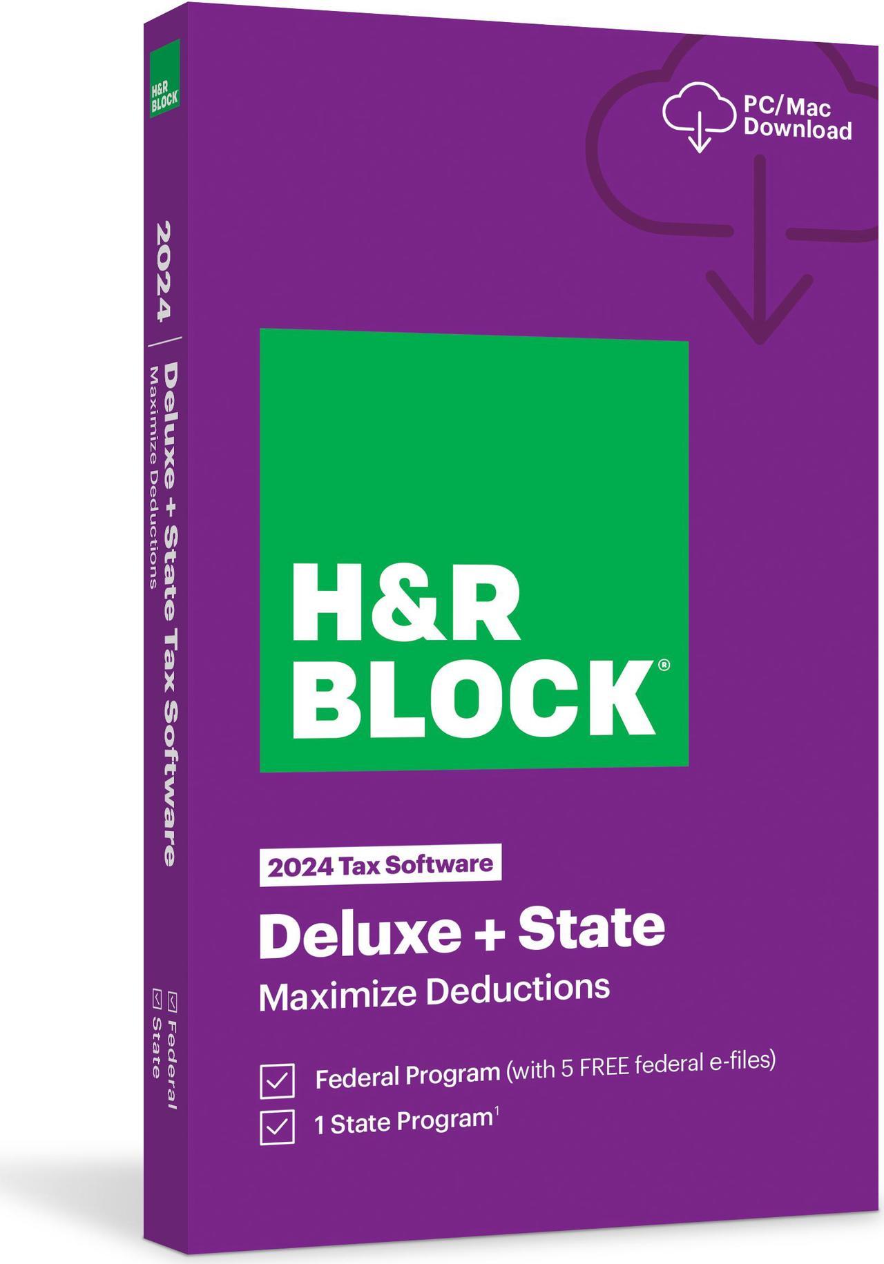 H&R Block Tax Software 2024 PC/Mac