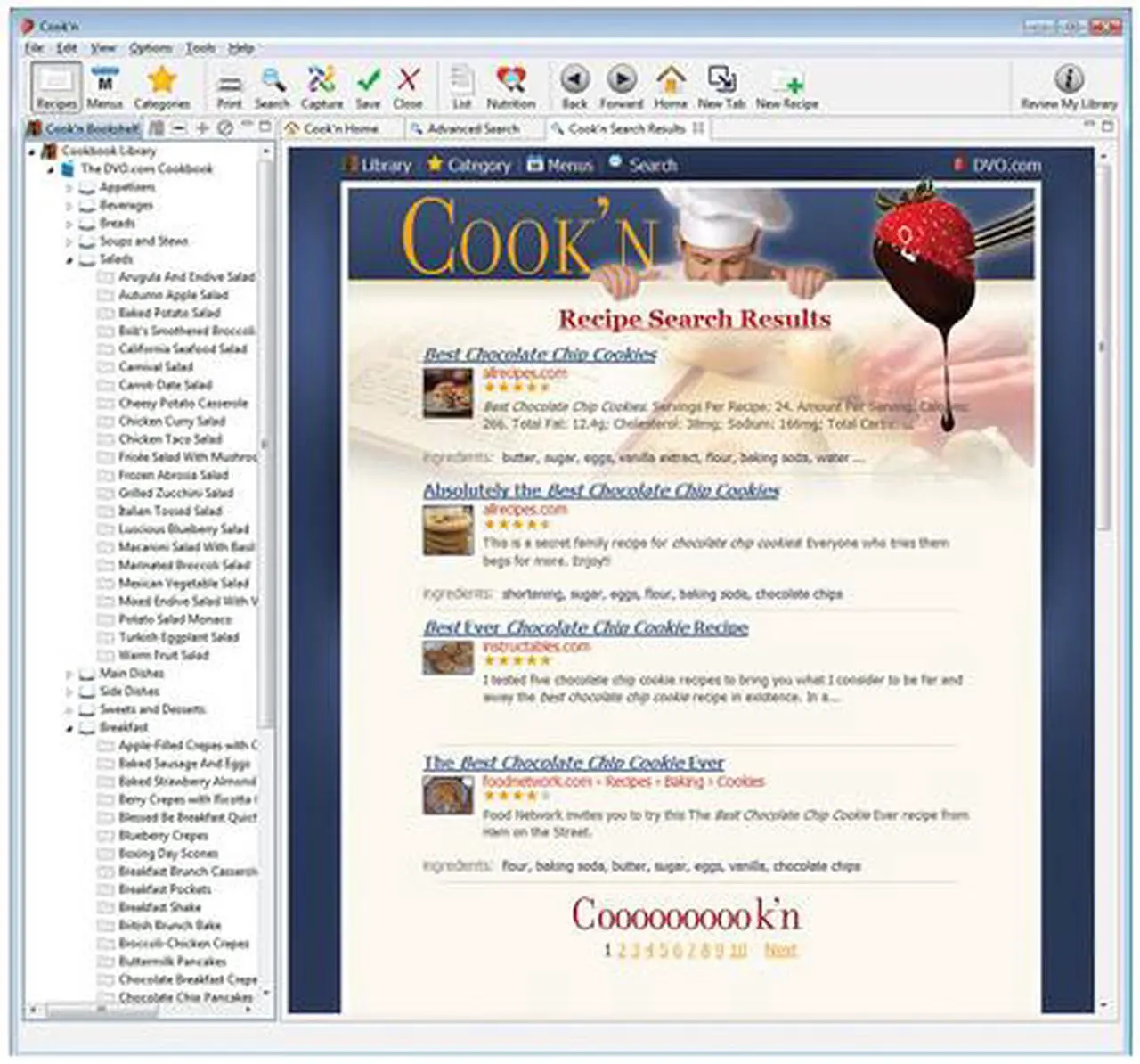 Alt view image 3 of 6 - DVO Enterprises Cook'n Recipe Organizer PC/MAC- Version 10