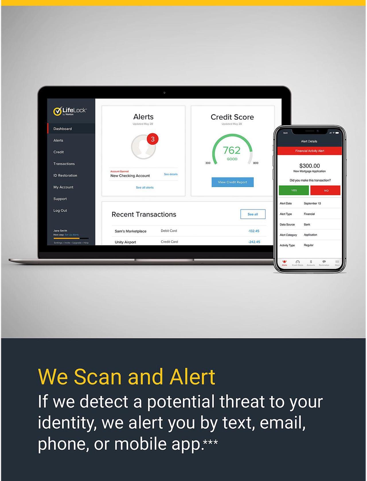 Alt view image 2 of 6 - LifeLock Standard Identity Theft Protection 30-Day Free Trial
