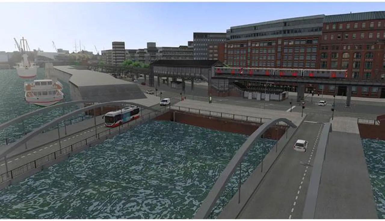 Alt view image 2 of 20 - OMSI 2 Add-On HafenCity - Hamburg modern [Online Game Code]