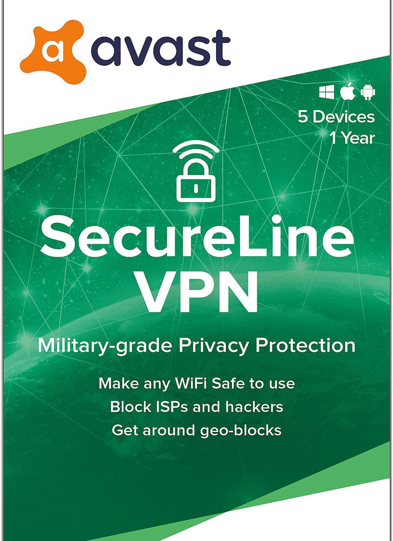 Main image of Avast SecureLine VPN 2024, 5 Devices 1 Year - Download