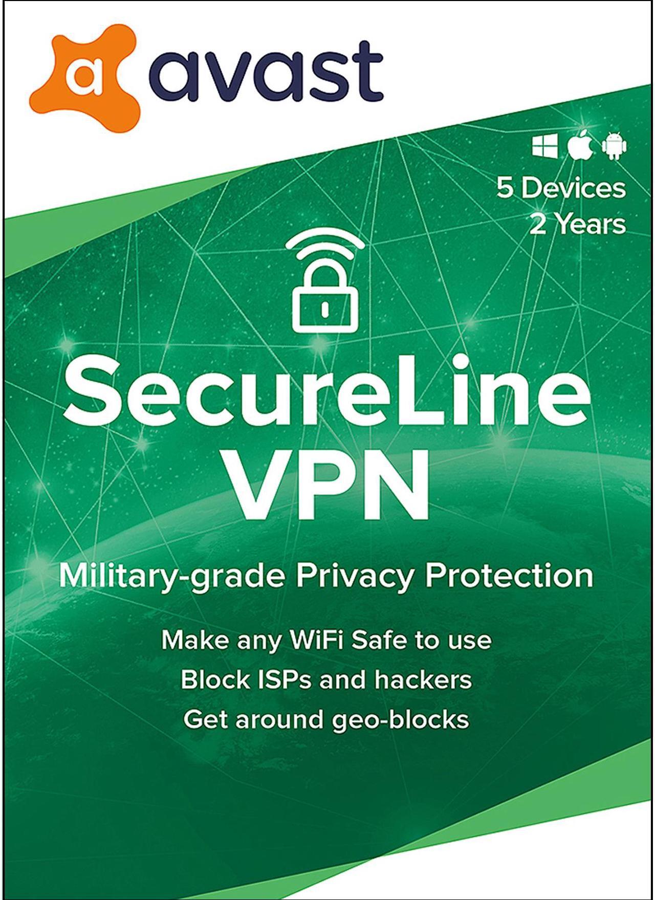 Main image of Avast SecureLine VPN 2024, 5 Devices 2 Years - Download