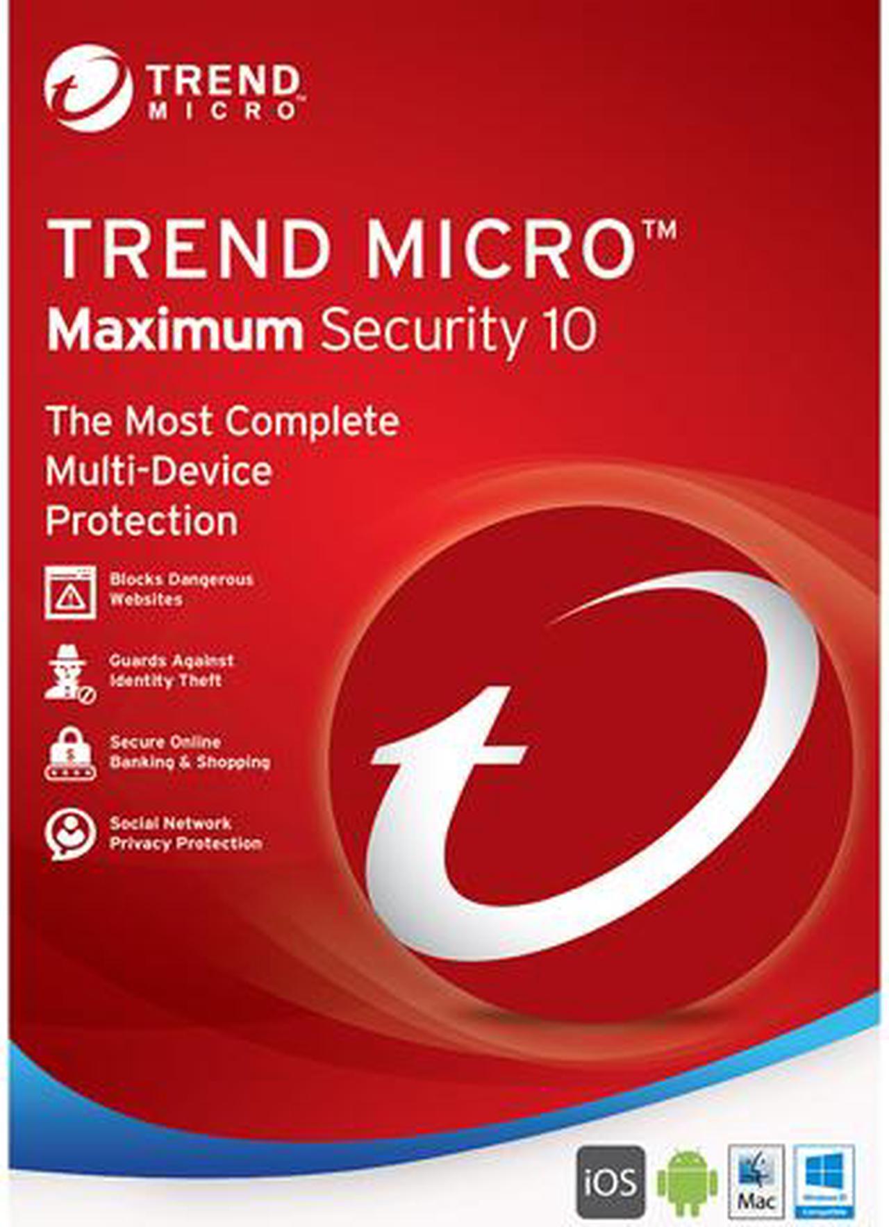 Main image of TREND MICRO Maximum Security 10 3 User - Download