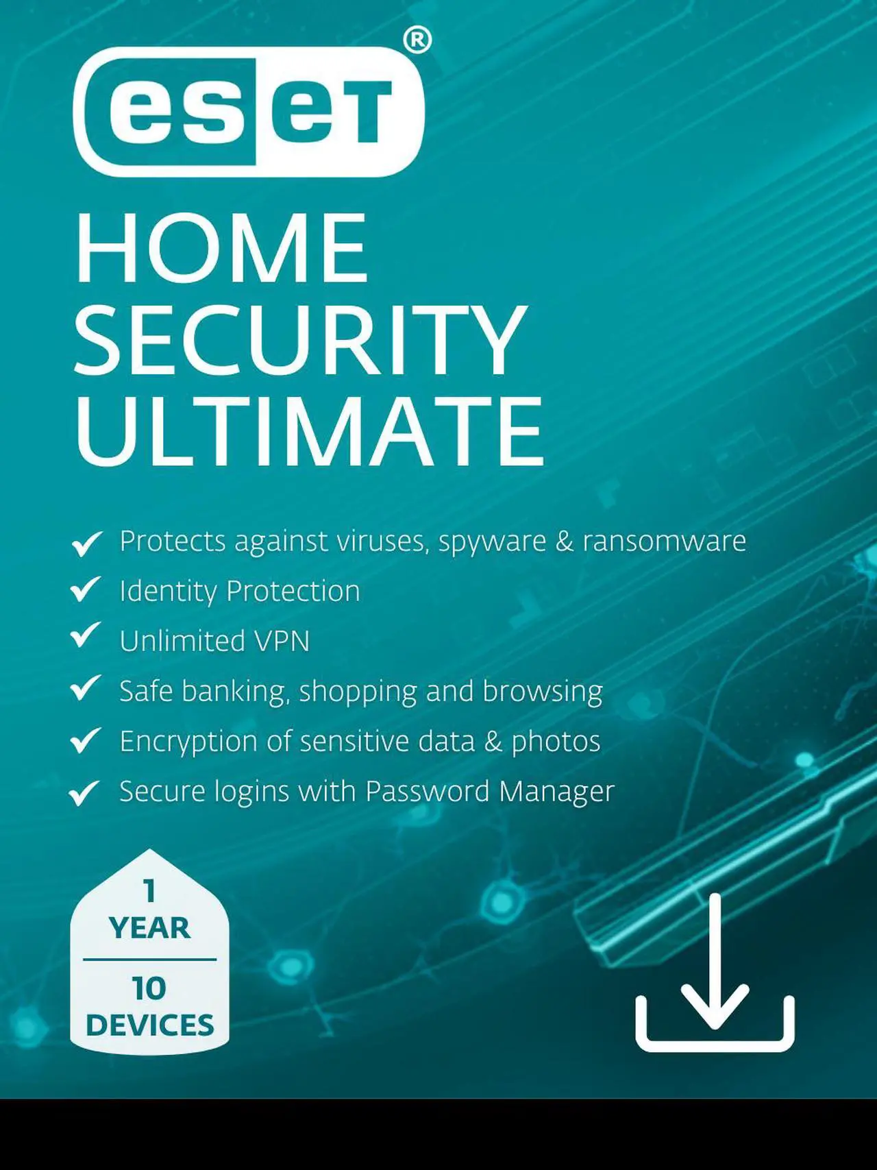 Main image of ESET Home Security Ultimate + ID Protect + Unlimited VPN - 10 Devices / 1 Year