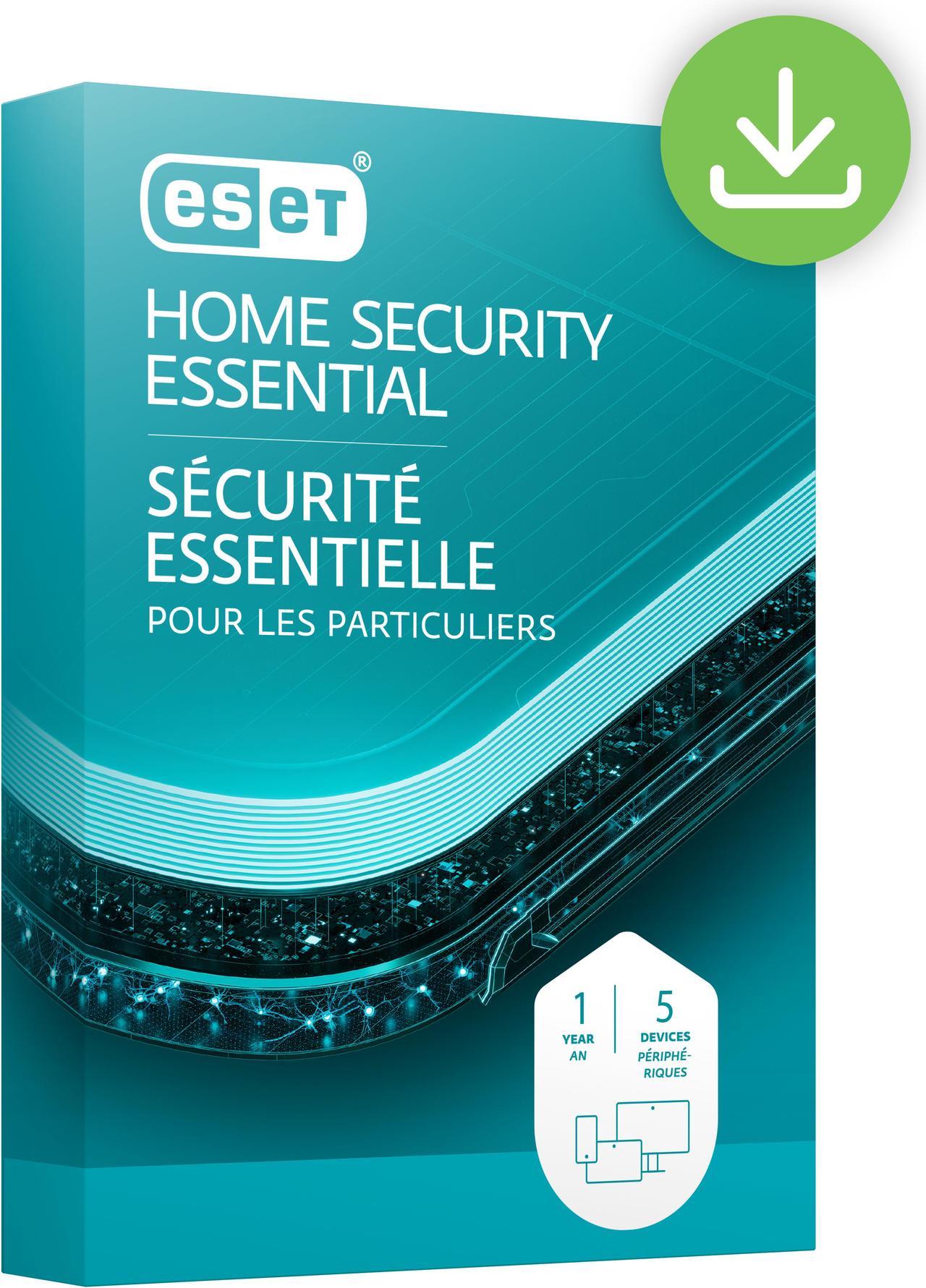 ESET Home Security Essential - 5 Device, 1 Year [Digital Code]